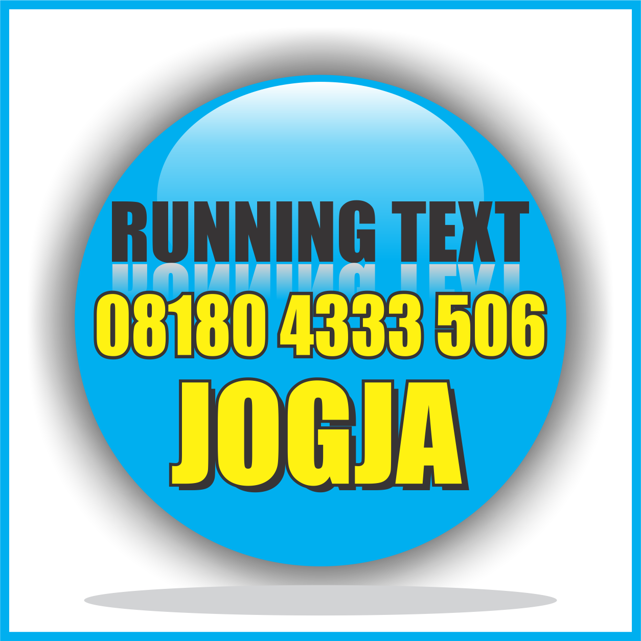 running text murah jogja